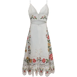 Multicolor Linen Casual Dress