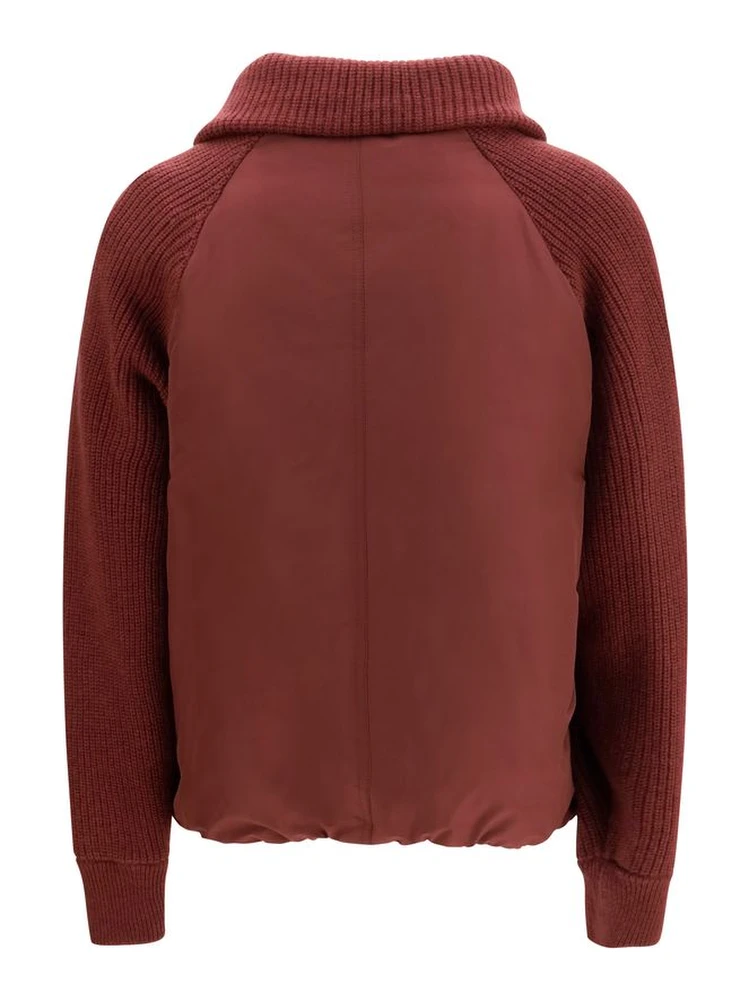 Bordeaux Polyester Full-Length Jacket alternative