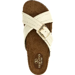 White Calfskin Slides