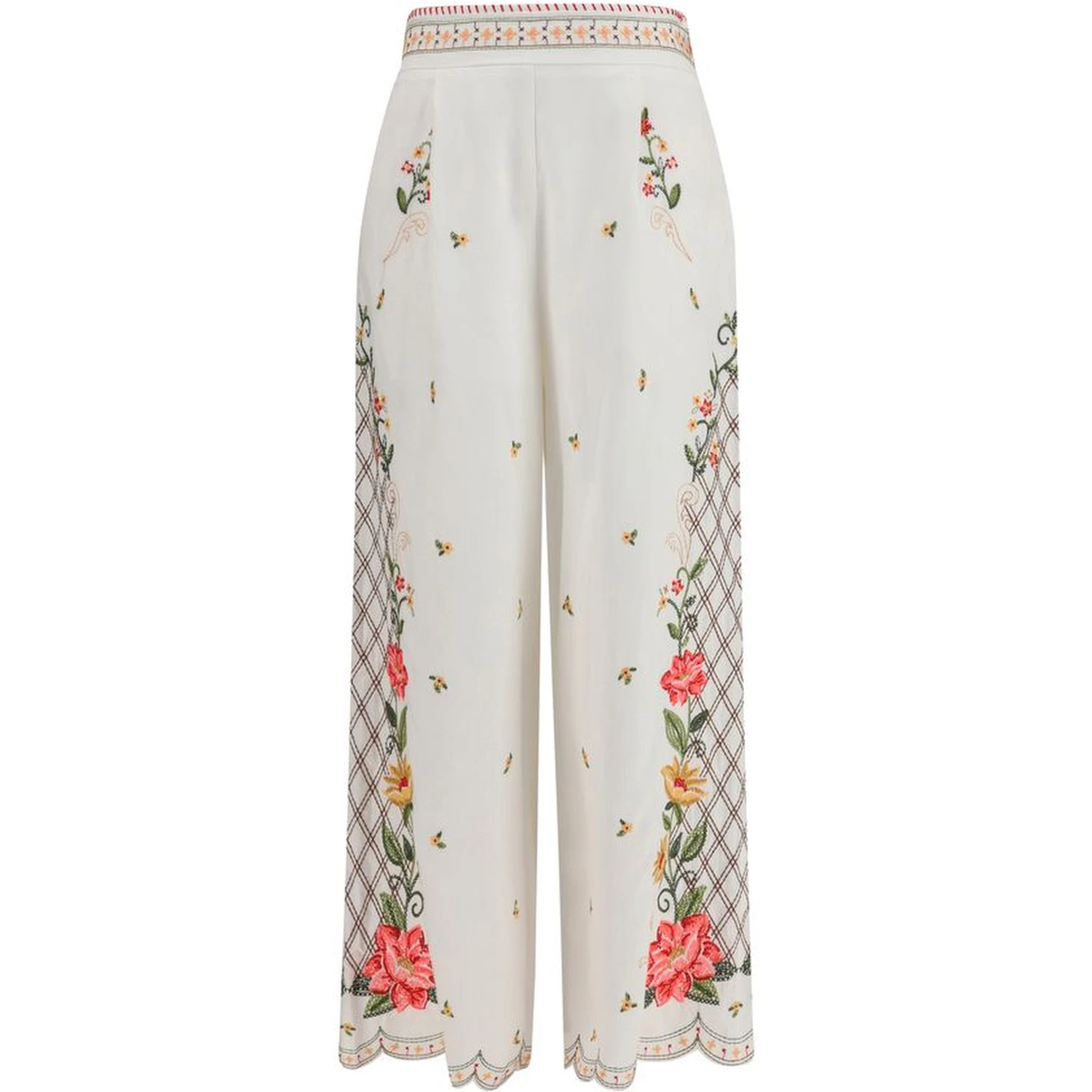 Multicolor Linen Casual Pants