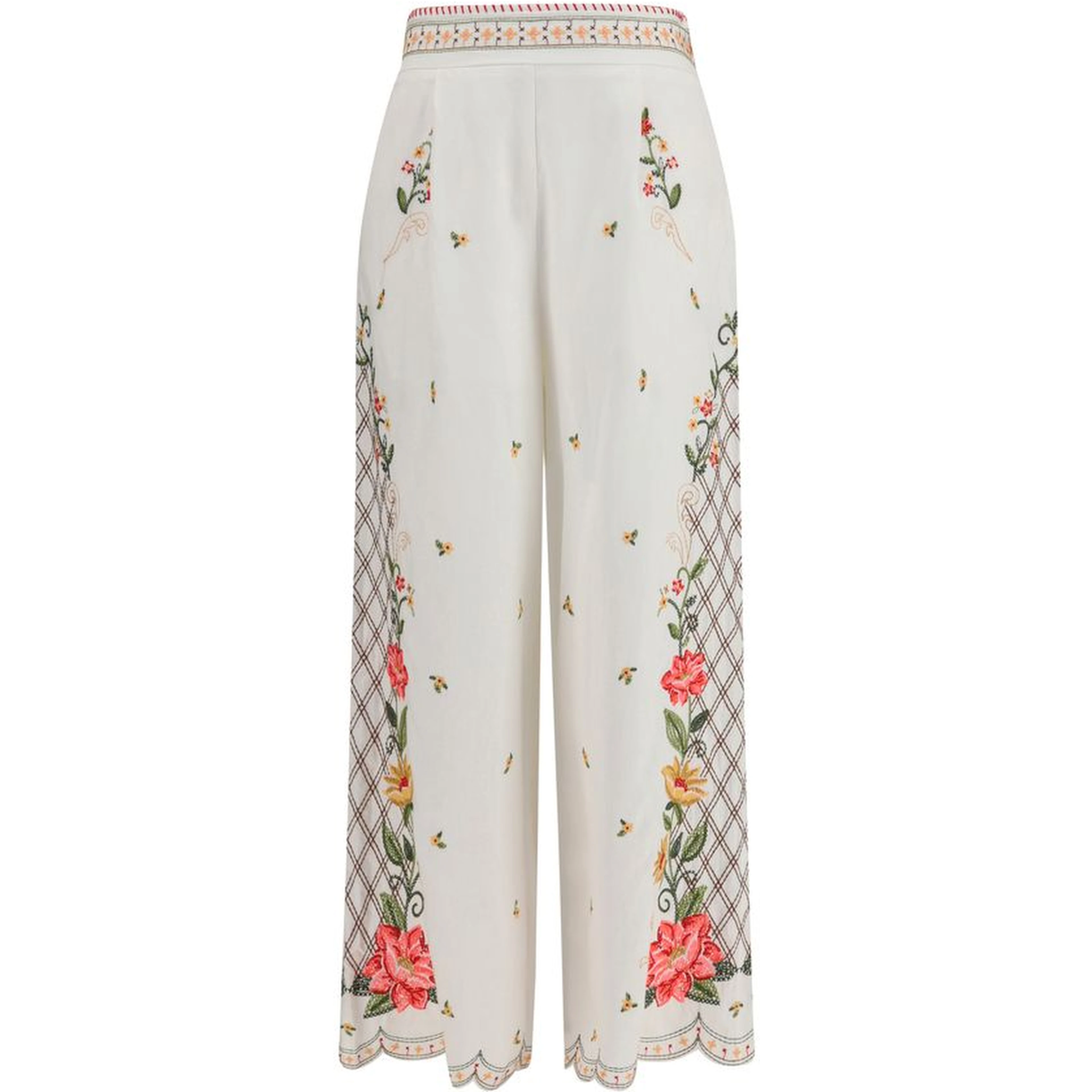 Multicolor Linen Casual Pants