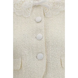 Beige Polyester Full-Length Jacket
