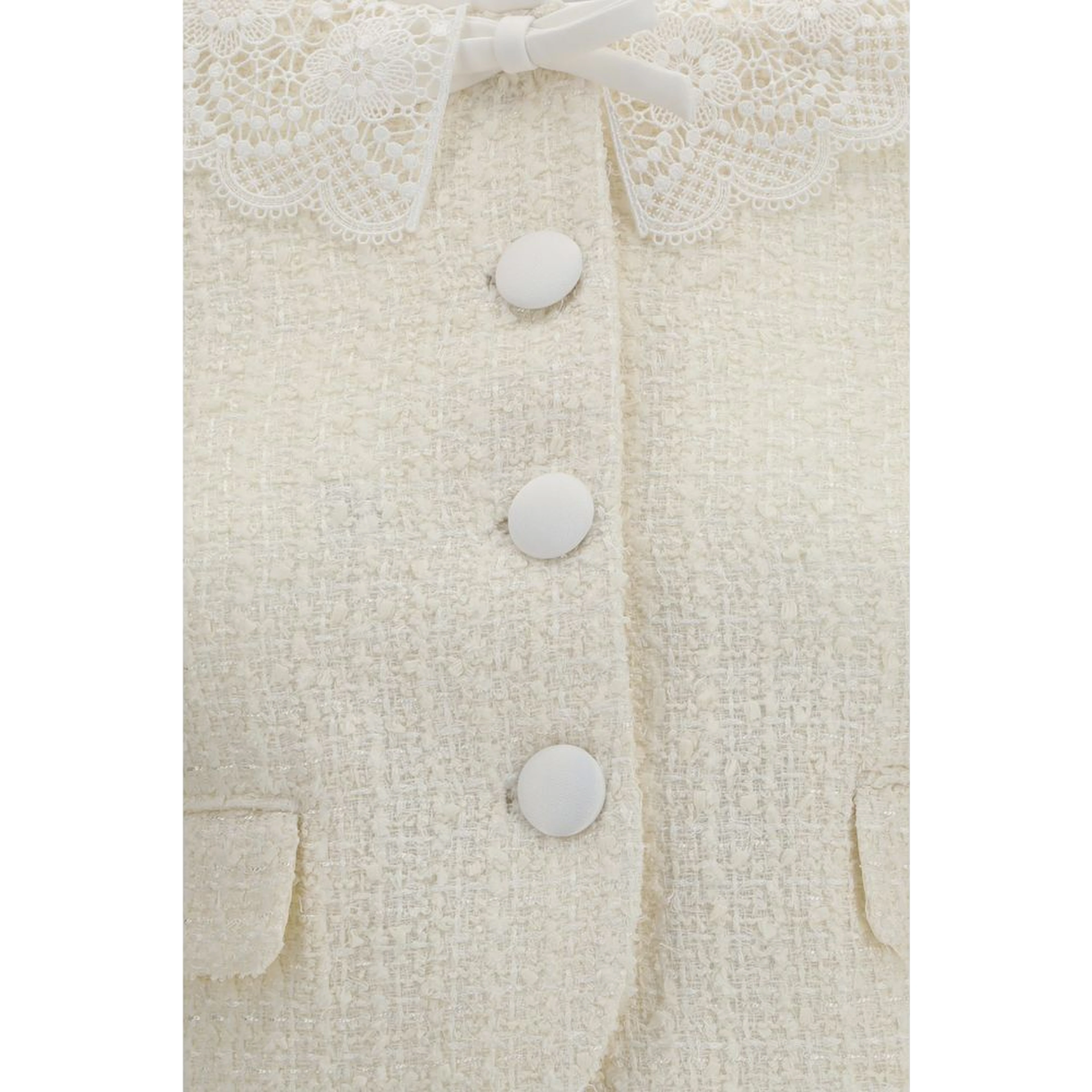 Beige Polyester Full-Length Jacket