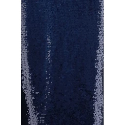 Blue Silk Midi Skirt