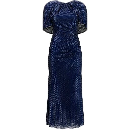 Blue Polyester Cocktail Dress