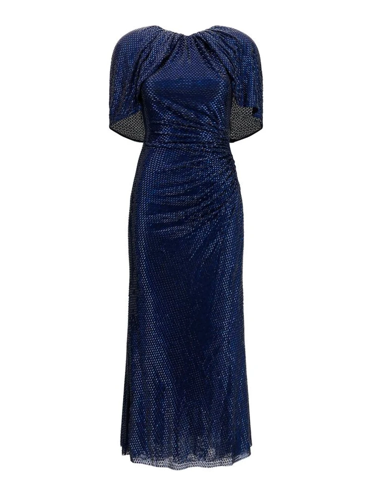 Blue Polyester Cocktail Dress