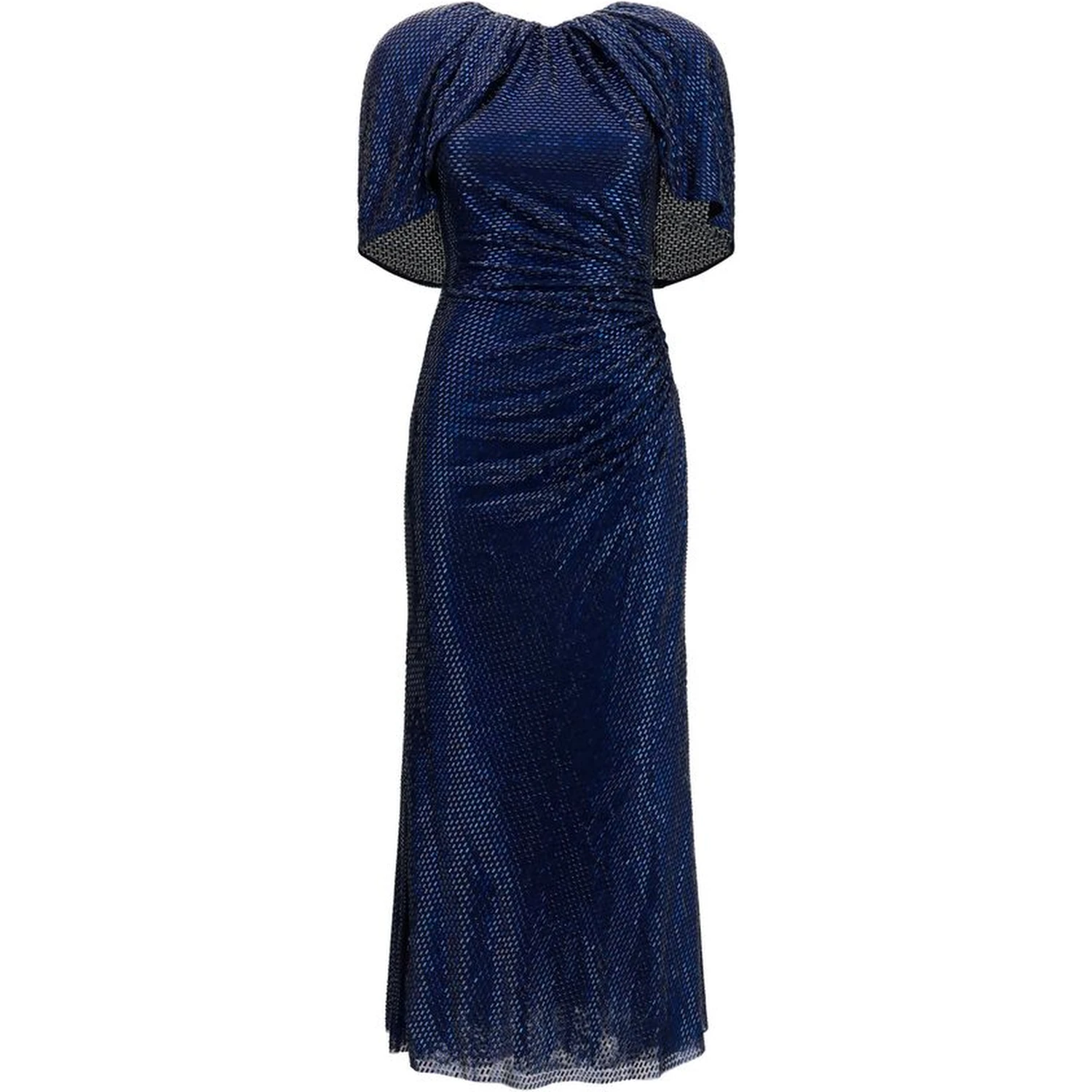 Blue Polyester Cocktail Dress