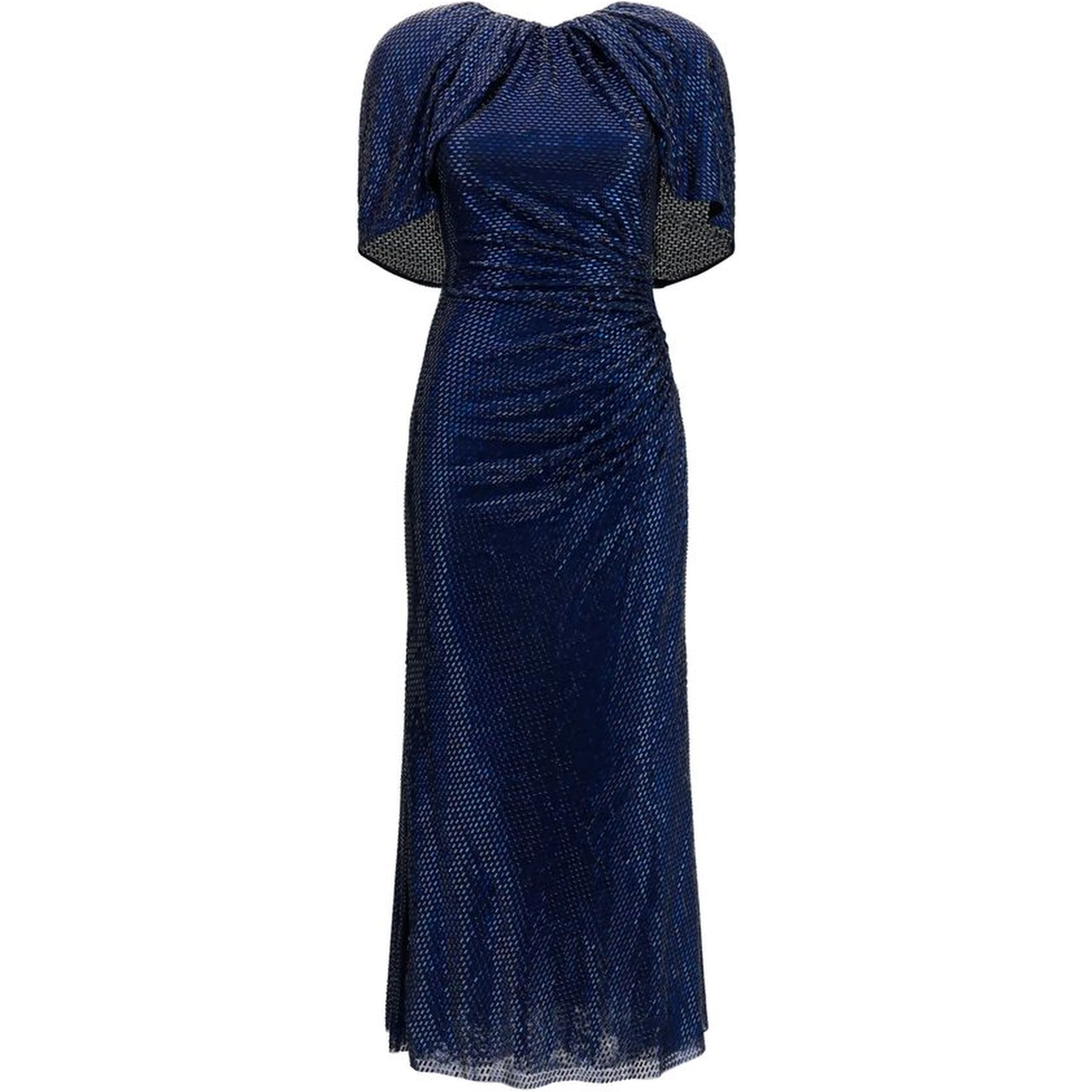Blue Polyester Cocktail Dress