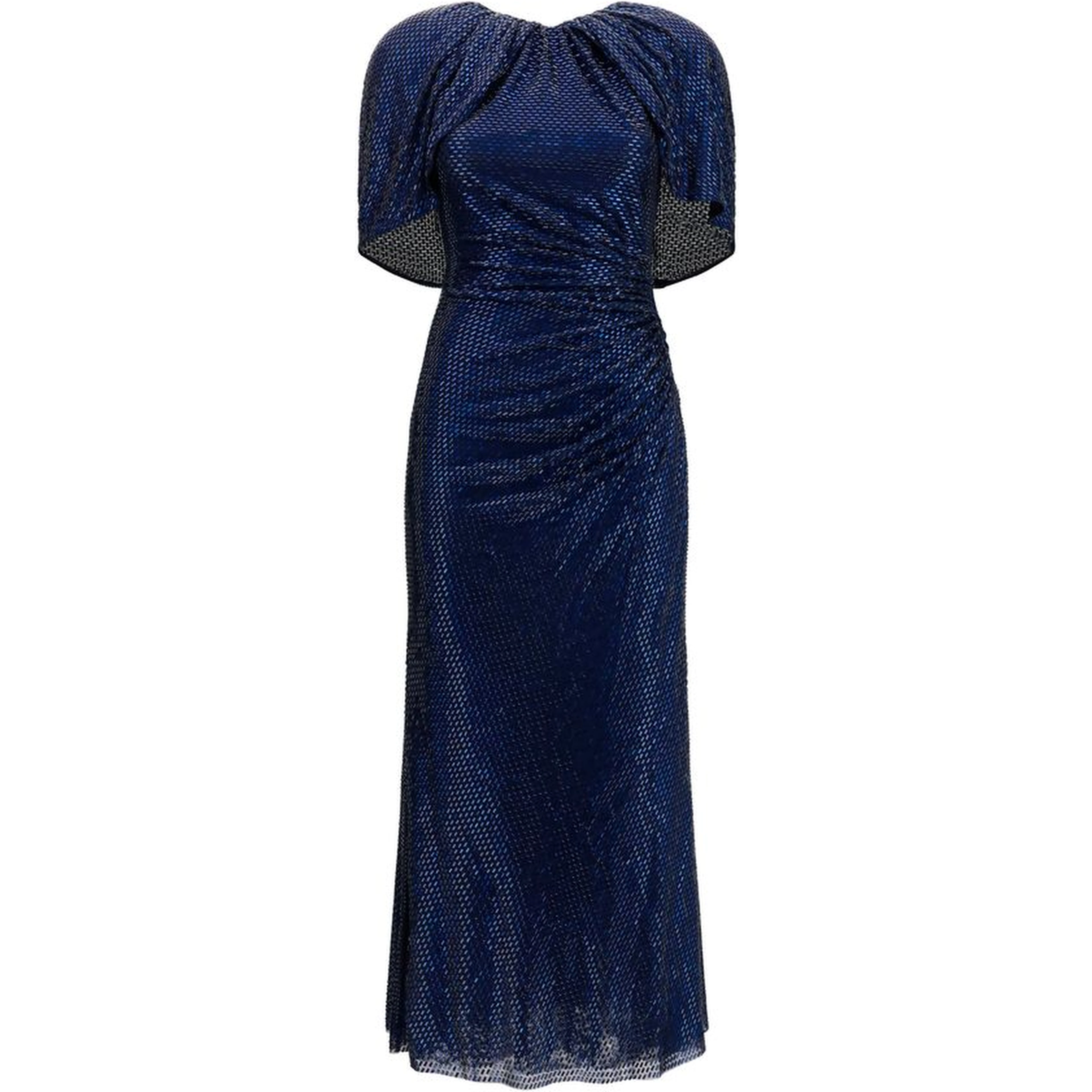 Blue Polyester Cocktail Dress