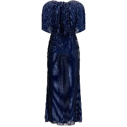 Blue Polyester Cocktail Dress