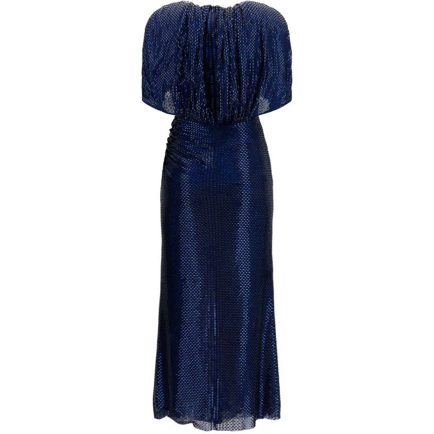 Blue Polyester Cocktail Dress