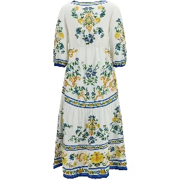 Multicolor Linen Casual Dress