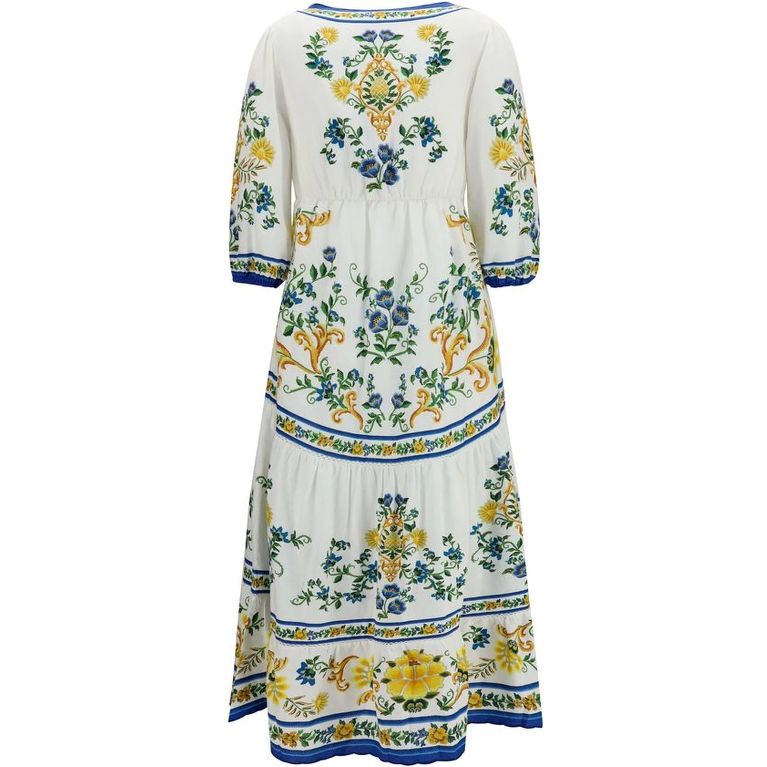 Multicolor Linen Casual Dress