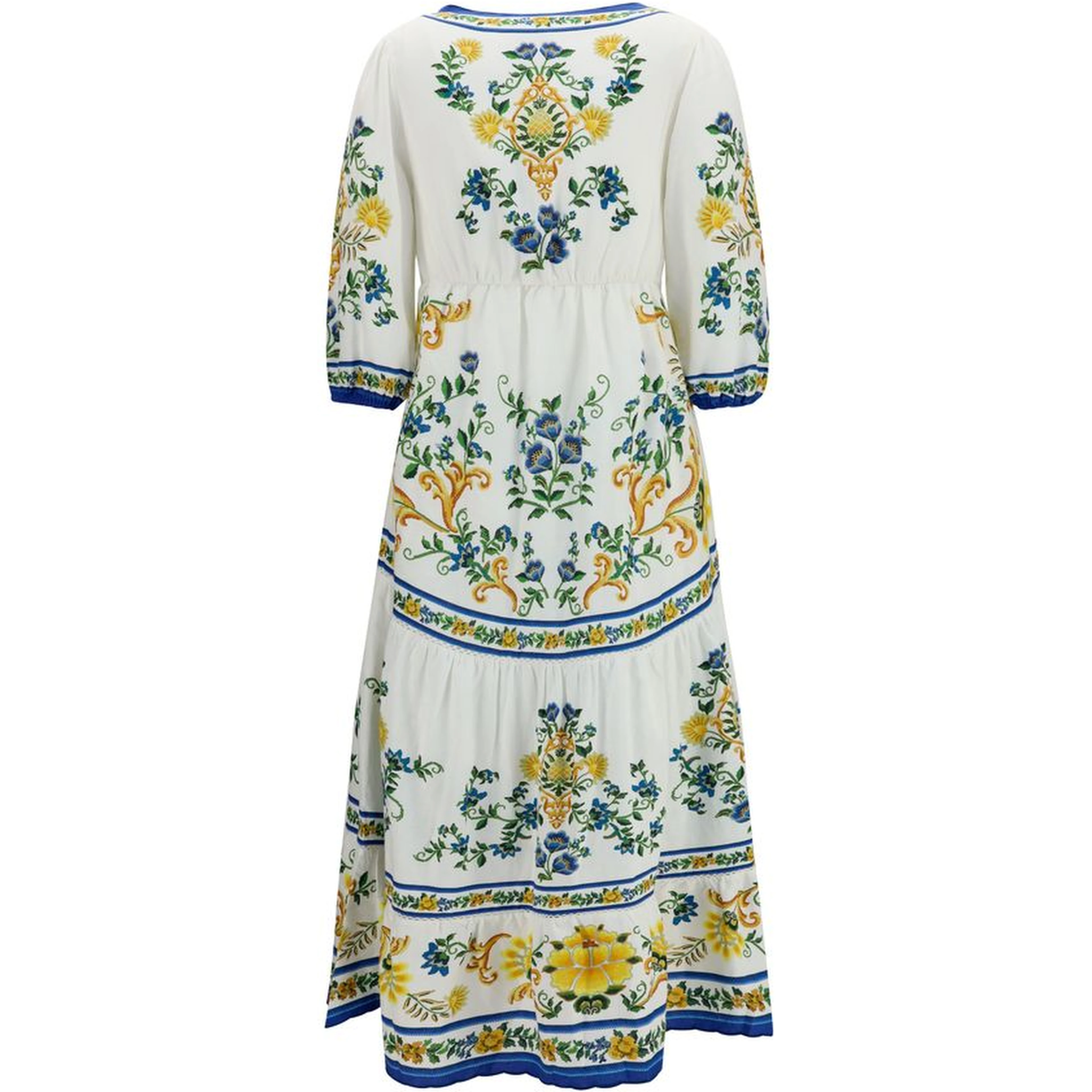 Multicolor Linen Casual Dress
