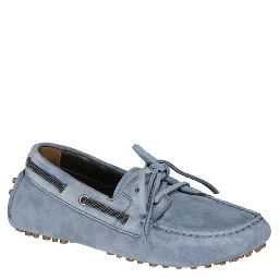 Blue Leather Moccassin