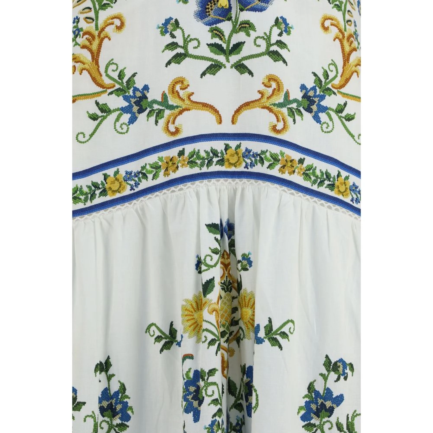 Multicolor Linen Casual Dress