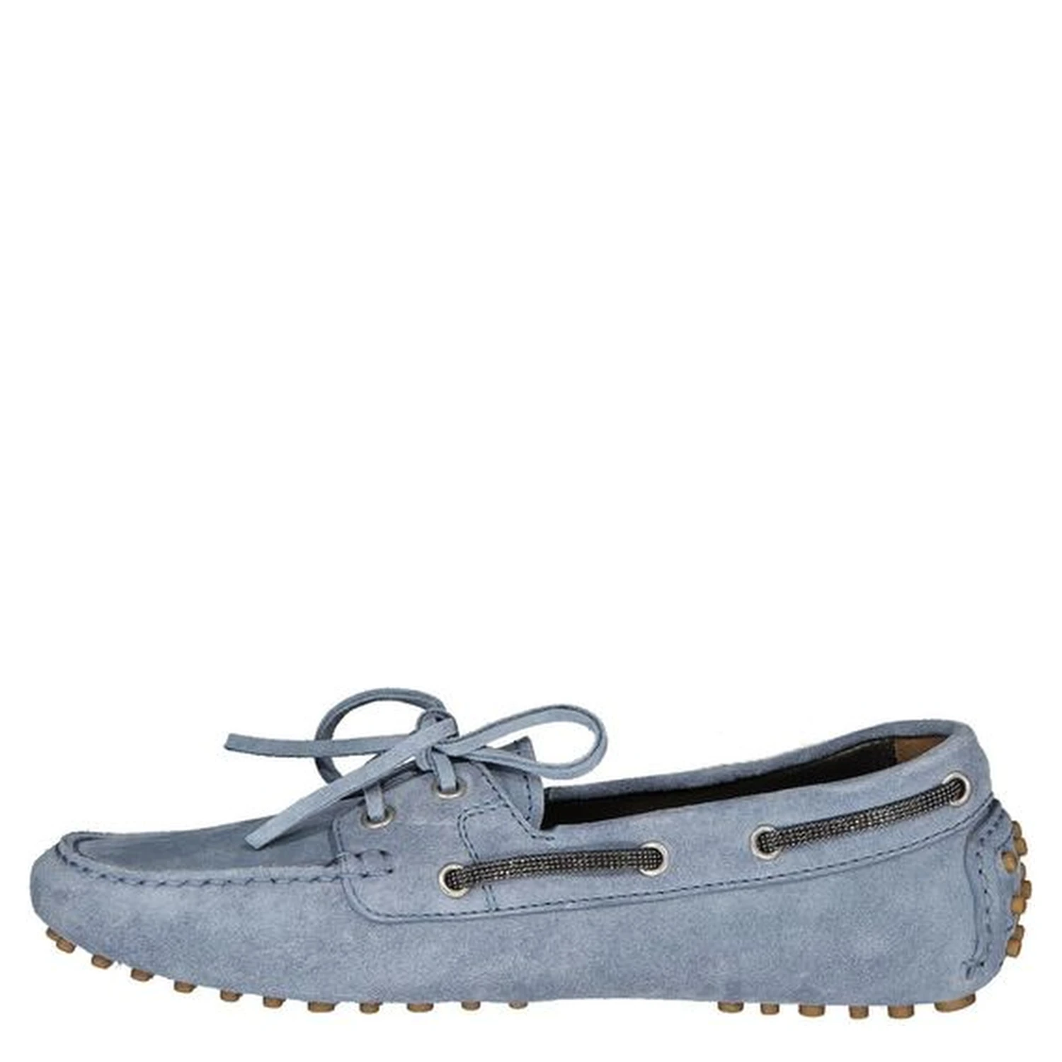 Blue Leather Moccassin