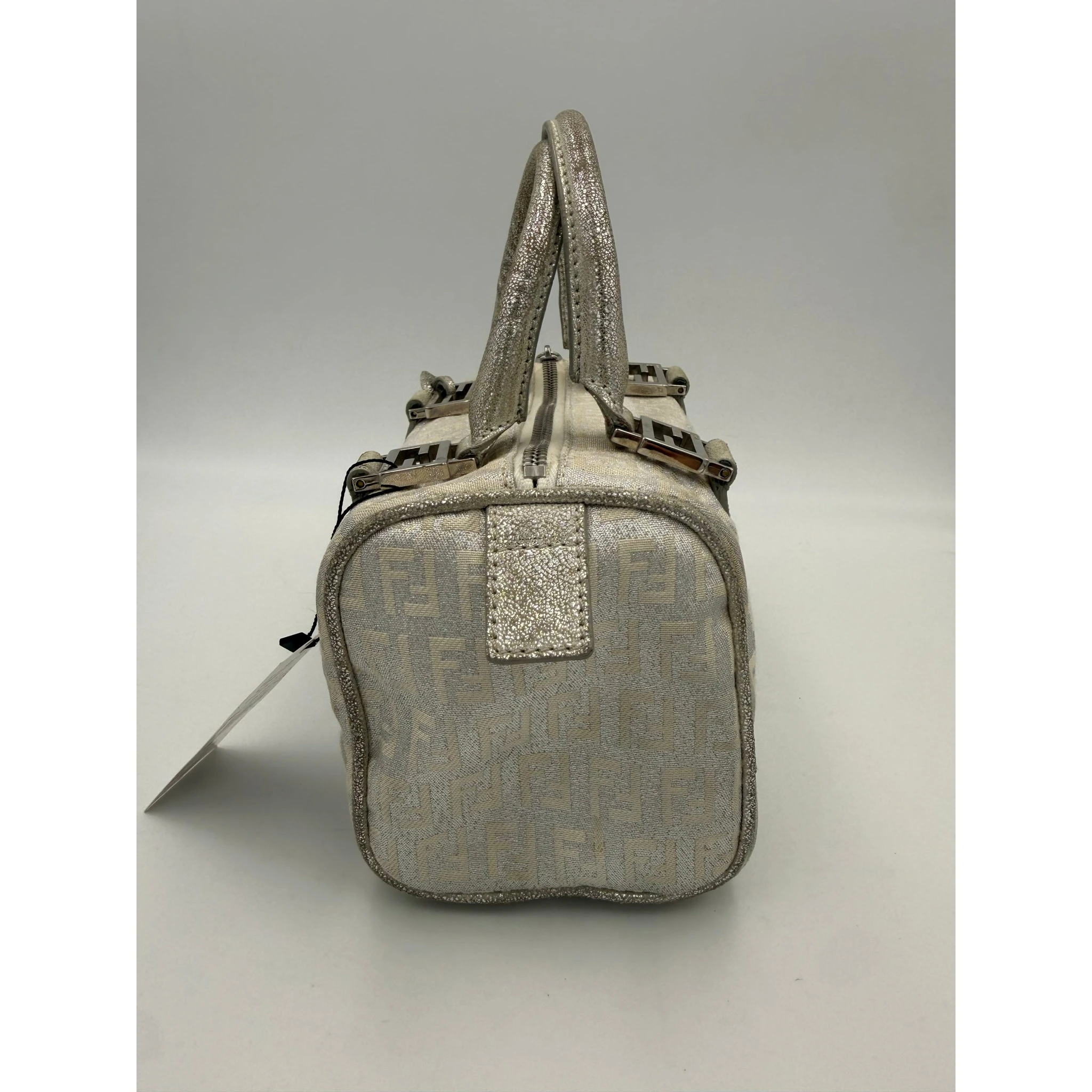 FENDI Mini Bauletto FF Zucchino Laminated Handbag