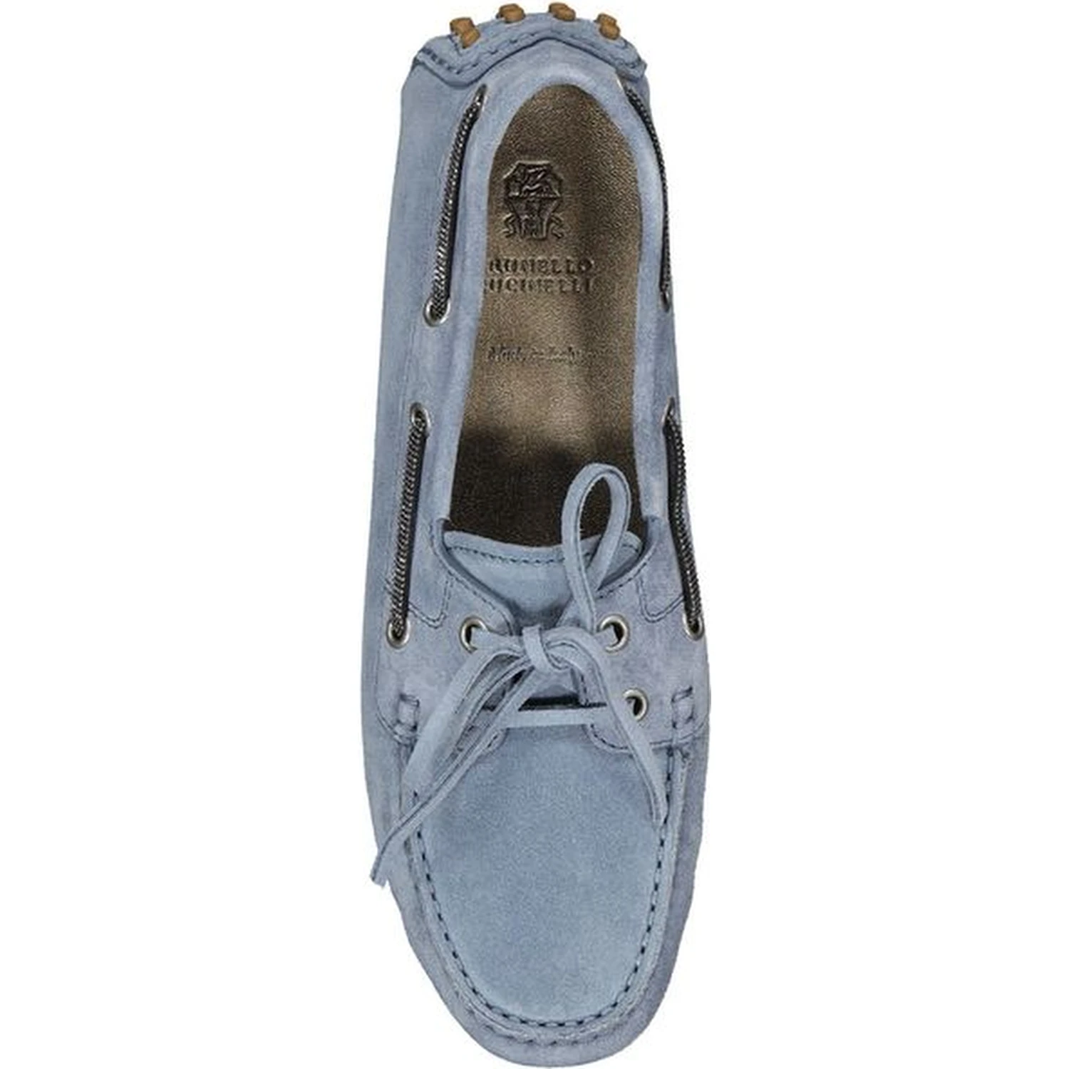 Blue Leather Moccassin