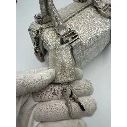 FENDI Mini Bauletto FF Zucchino Laminated Handbag