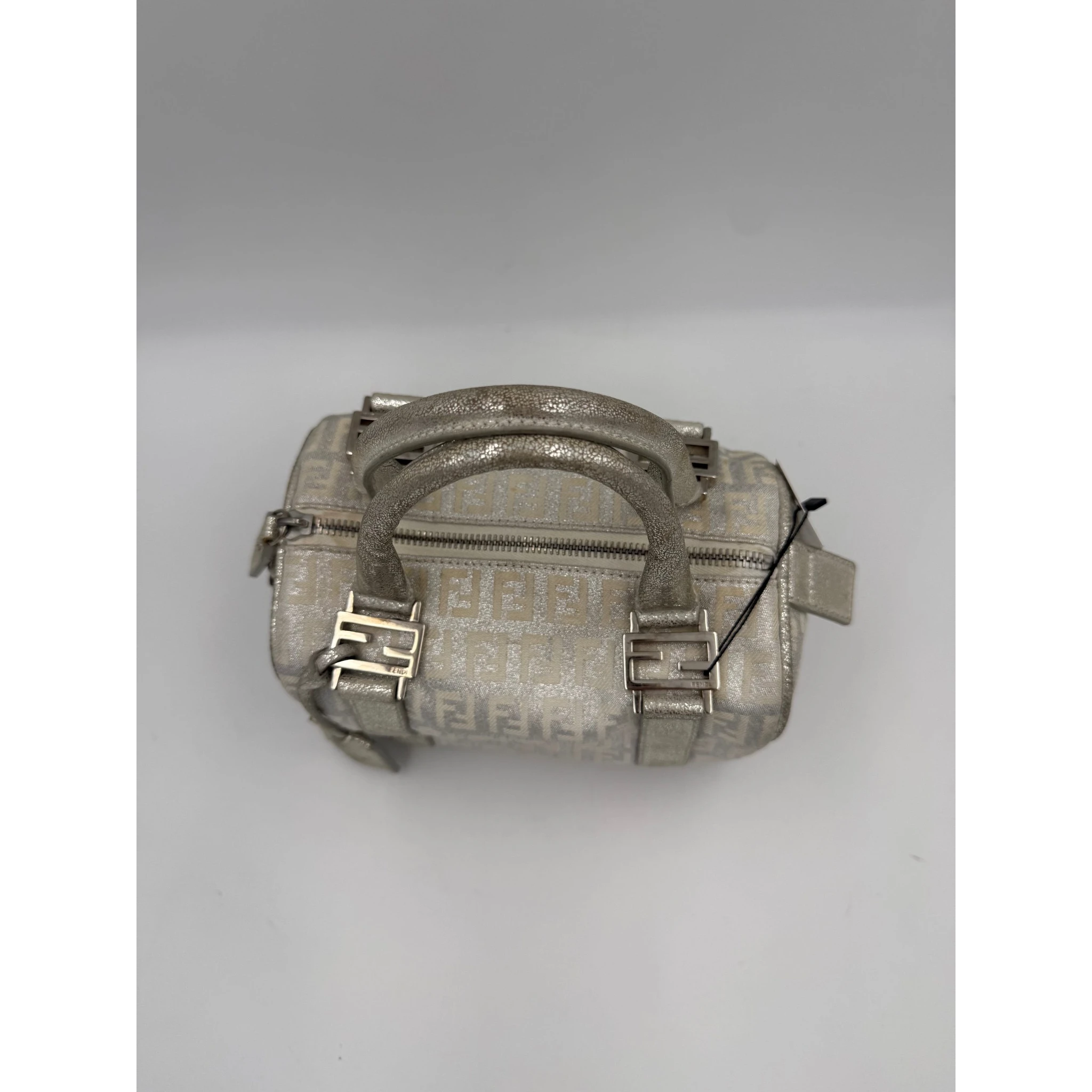 FENDI Mini Bauletto FF Zucchino Laminated Handbag