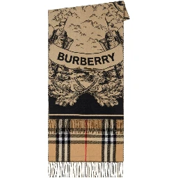 Reversible scarf in cashmere with EKD