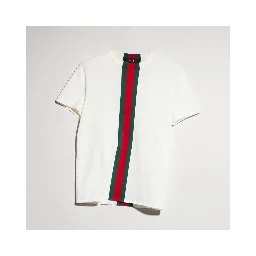 Knit cotton t-shirt with Web detail