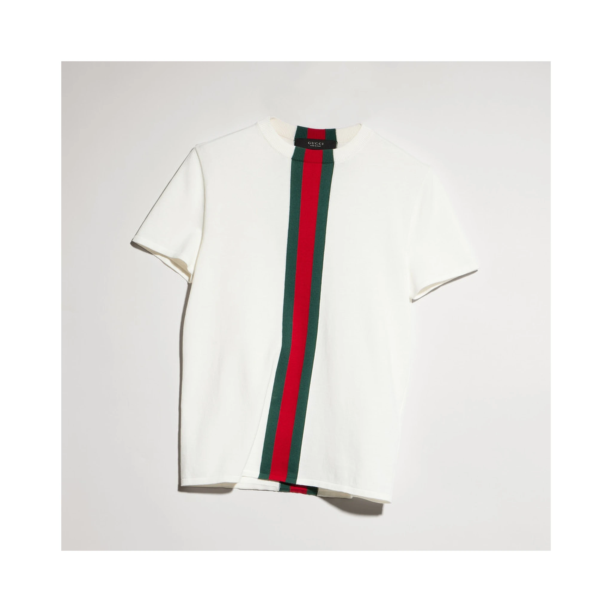 Knit cotton t-shirt with Web detail