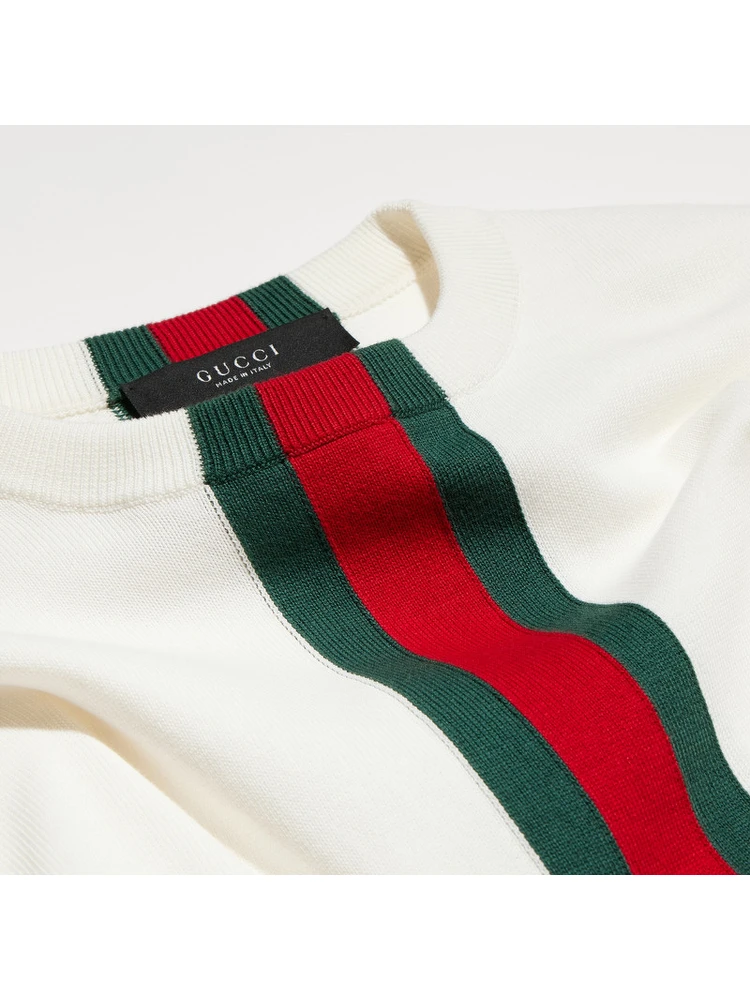 Knit cotton t-shirt with Web detail alternative