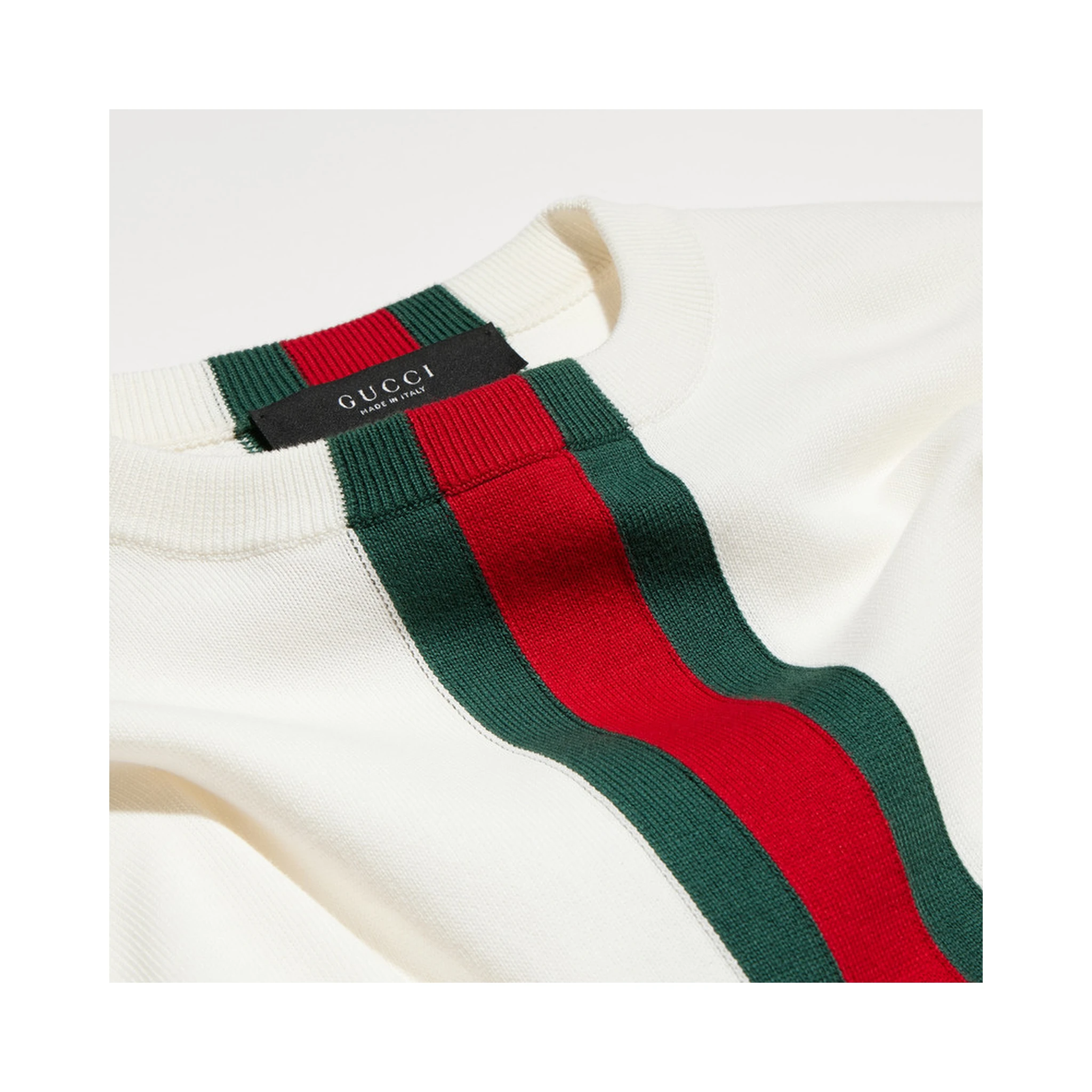 Knit cotton t-shirt with Web detail
