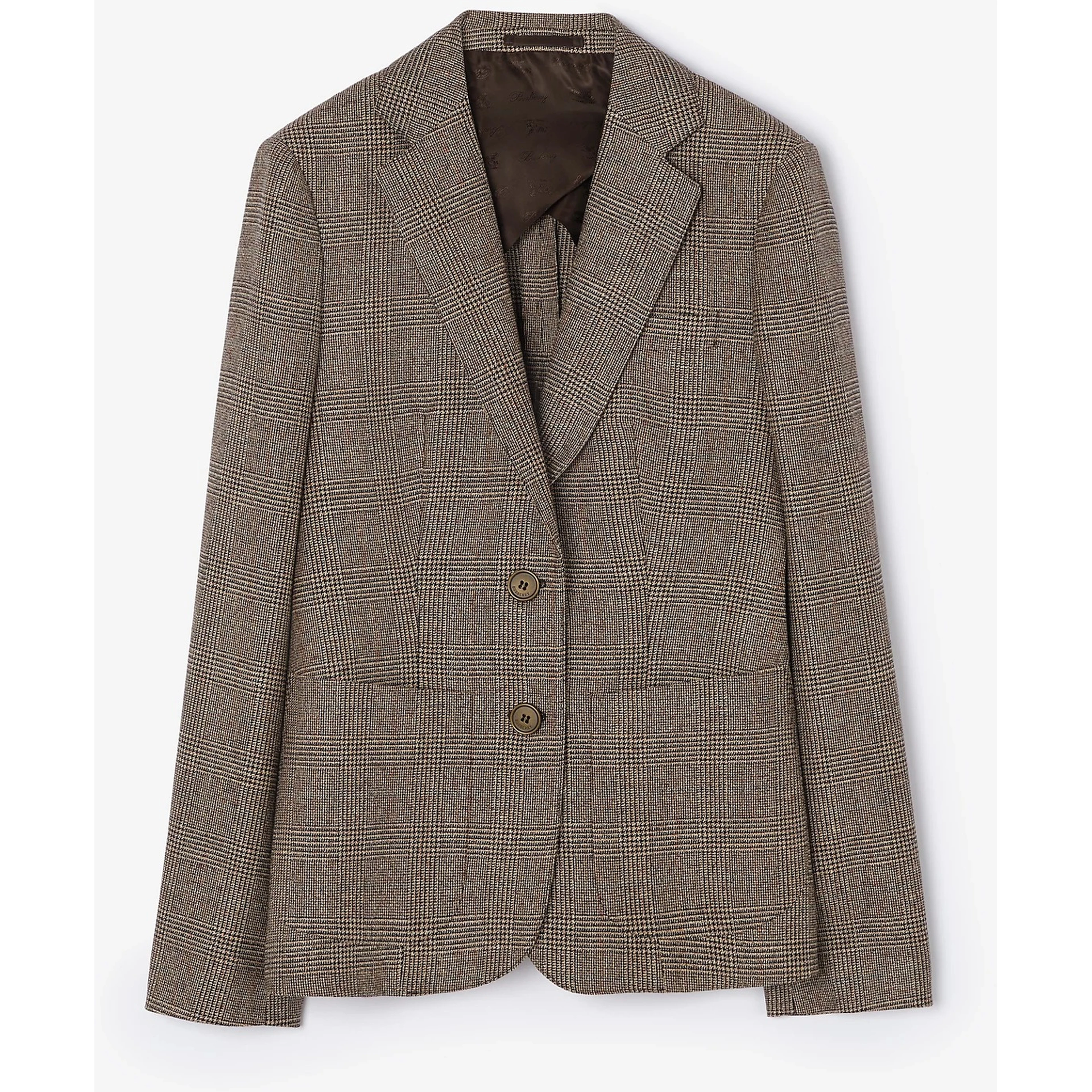 Single breasted blazer jacket in mixed wool