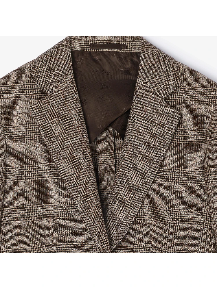 Single breasted blazer jacket in mixed wool alternative