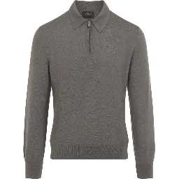 Brioni Long Sleeves Zip Polo
