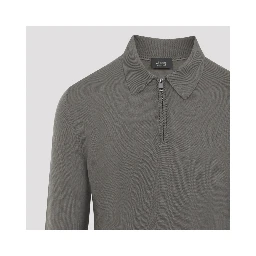 Brioni Long Sleeves Zip Polo