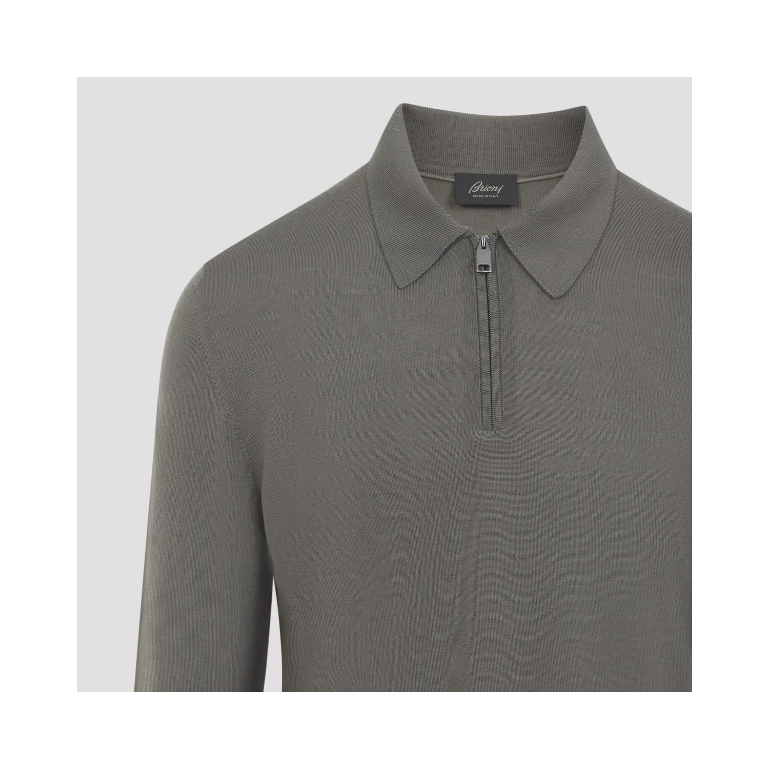 Brioni Long Sleeves Zip Polo