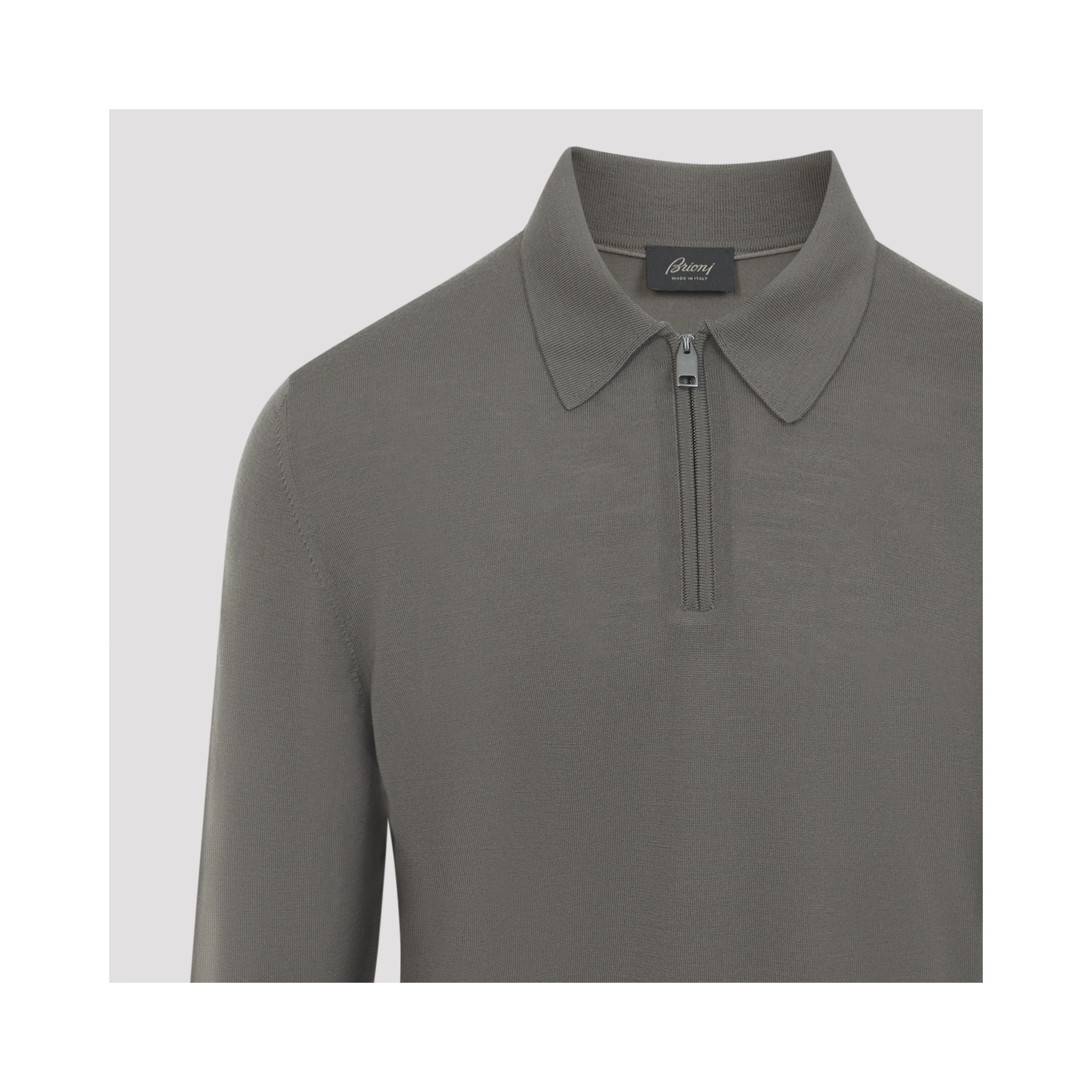Brioni Long Sleeves Zip Polo