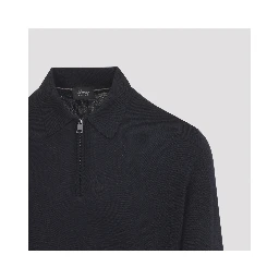 Brioni Long Sleeves Zip Polo