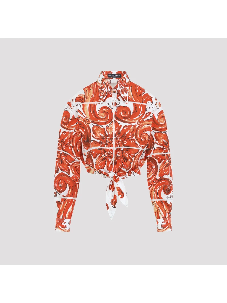Dolce & Gabbana Popeline Maiolica Shirt