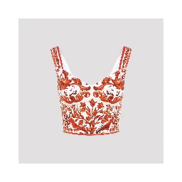 Dolce & Gabbana Charmeuse Maiolica Top