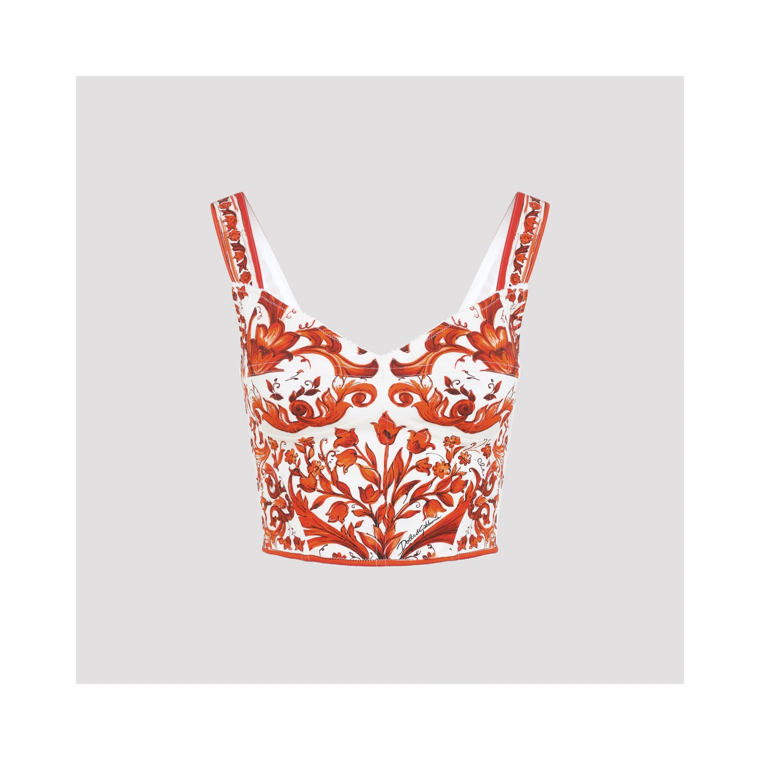Dolce & Gabbana Charmeuse Maiolica Top