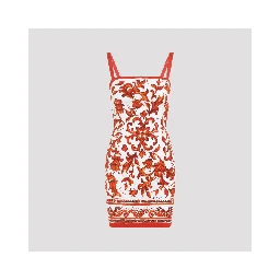 Dolce & Gabbana Charmeuse Maiolica Mini Dress