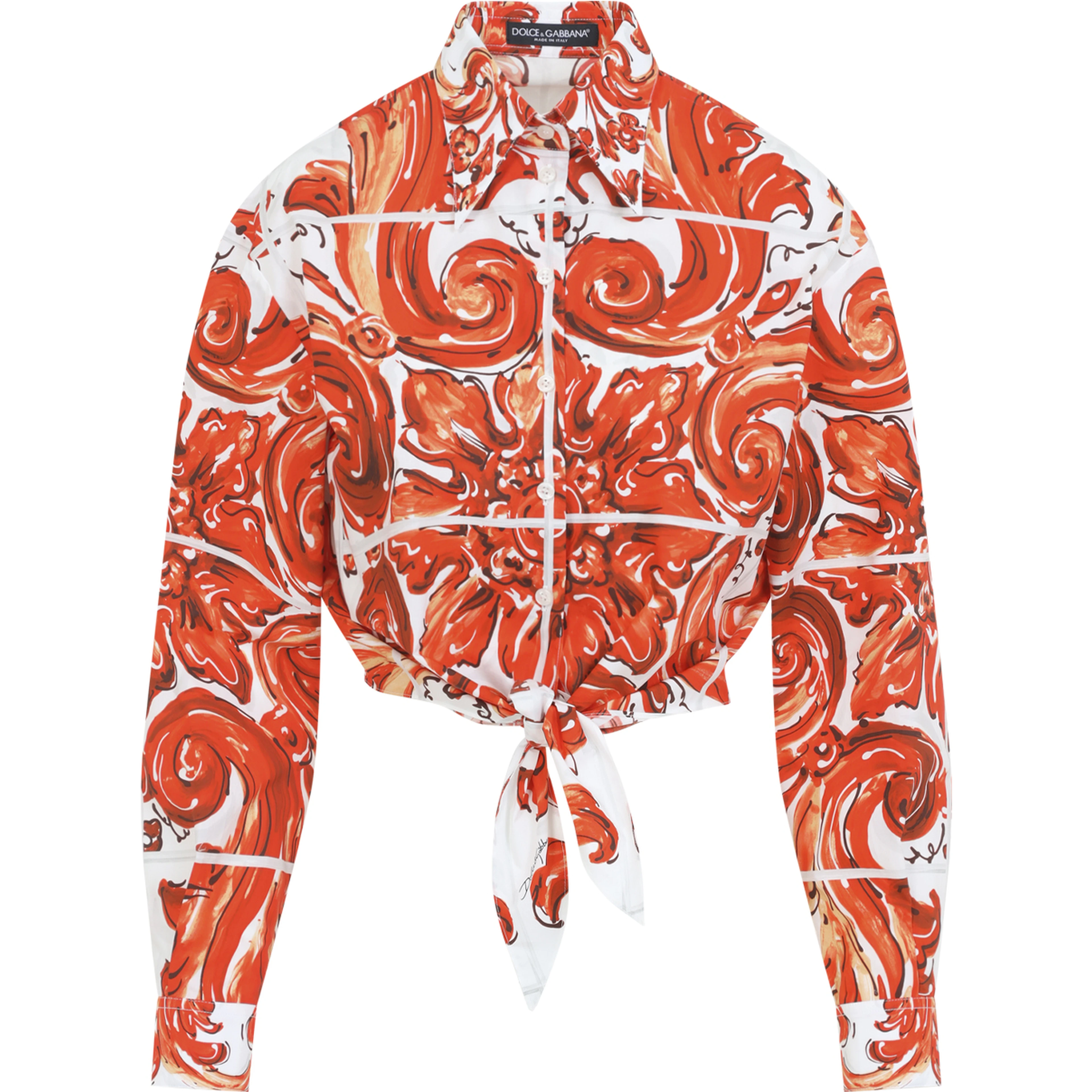 Dolce & Gabbana Popeline Maiolica Shirt
