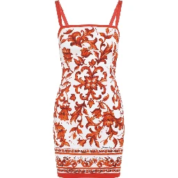 Dolce & Gabbana Charmeuse Maiolica Mini Dress