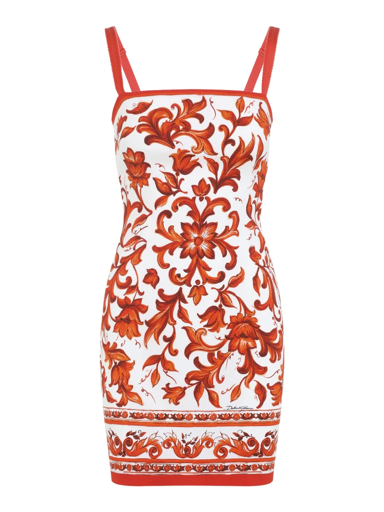 Dolce & Gabbana Charmeuse Maiolica Mini Dress alternative
