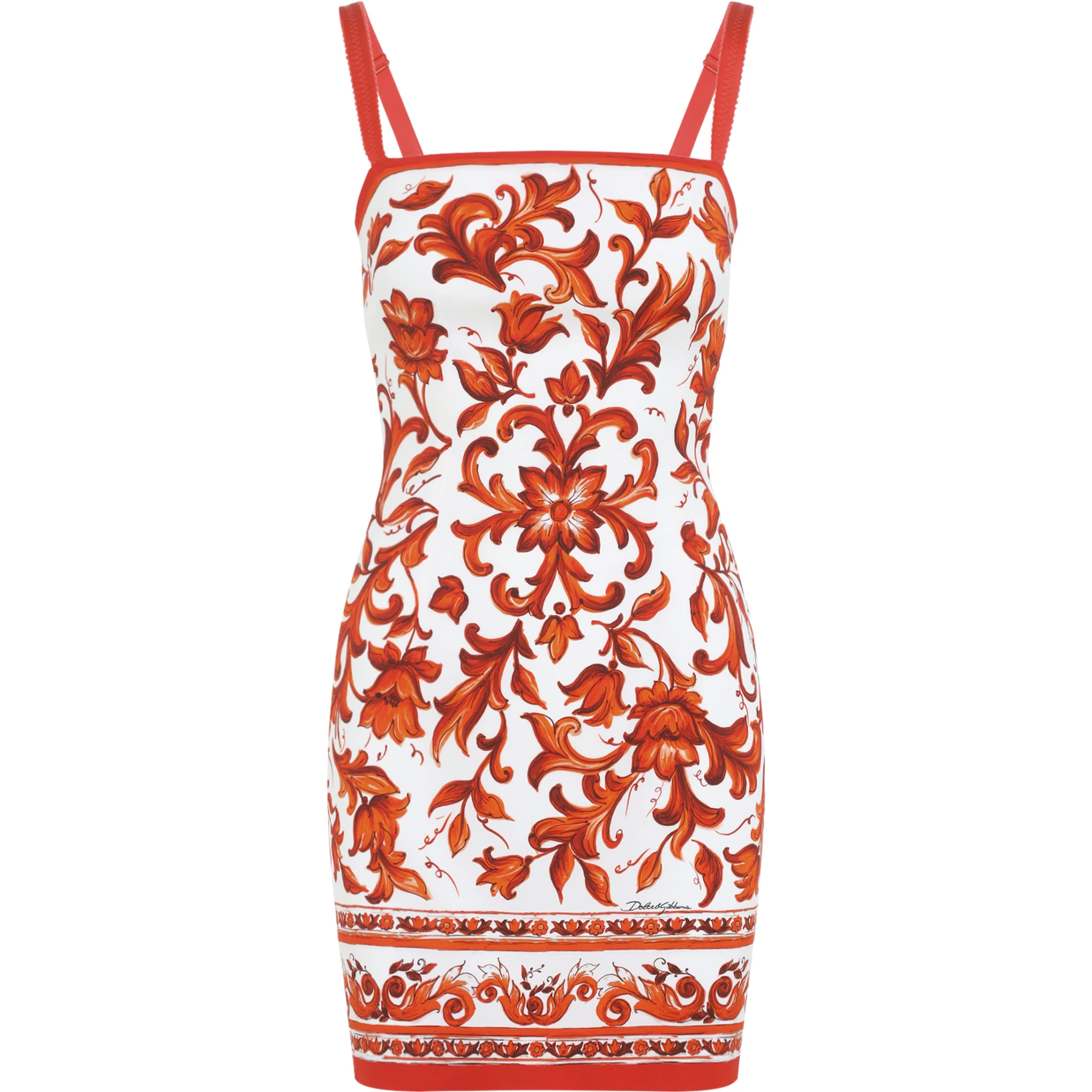 Dolce & Gabbana Charmeuse Maiolica Mini Dress