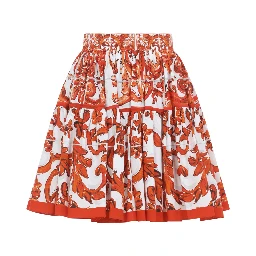 Dolce & Gabbana Popeline Maiolica Skirt
