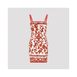Dolce & Gabbana Charmeuse Maiolica Mini Dress