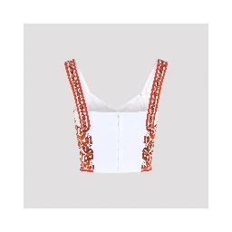 Dolce & Gabbana Charmeuse Maiolica Top