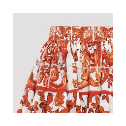 Dolce & Gabbana Popeline Maiolica Skirt