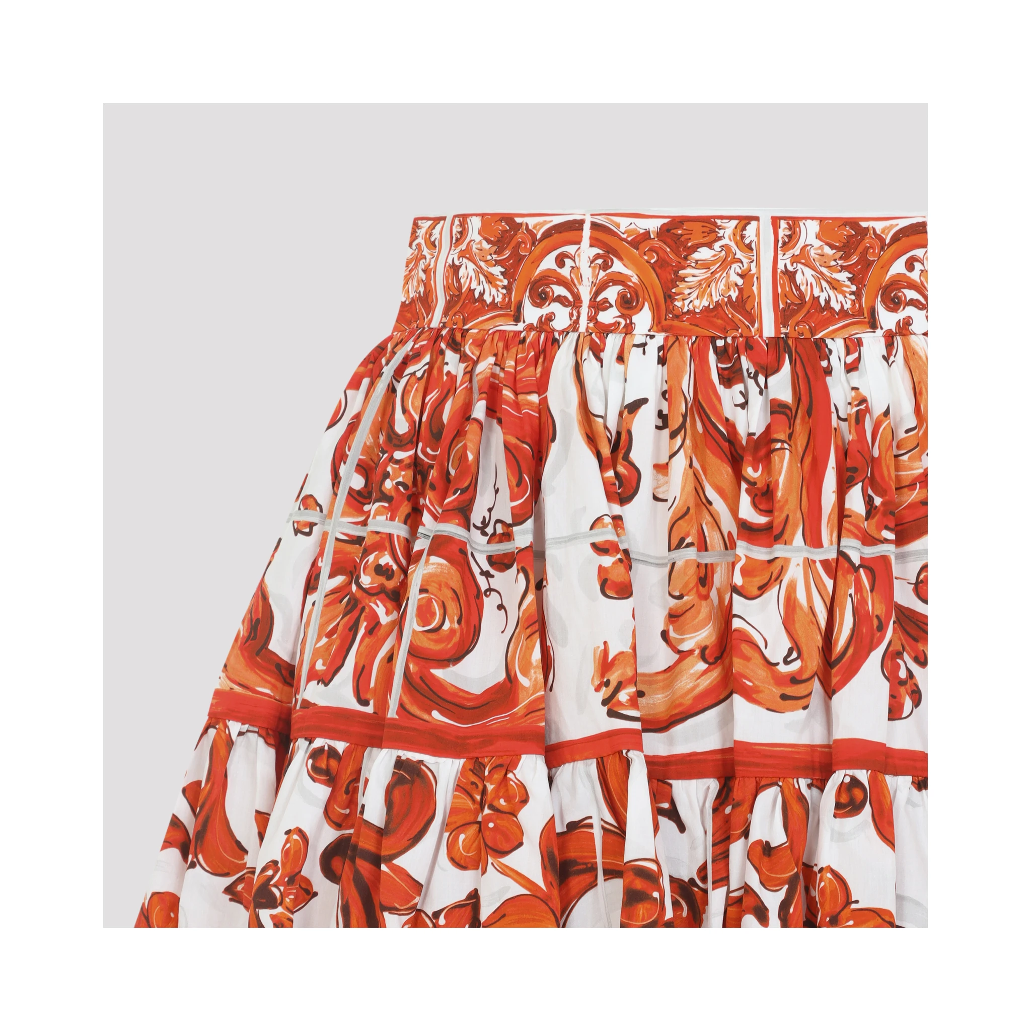 Dolce & Gabbana Popeline Maiolica Skirt
